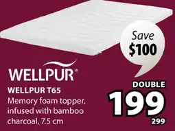 JYSK Wellpur T65 Memory foam topper offer