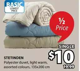 JYSK Stetinden Polyester duvet offer