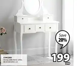 JYSK CONCORD Vanity, with mirror offer