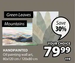 JYSK HANDPAINTED Oil painting wall art offer