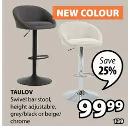JYSK Taulov Swivel bar stool offer