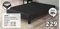 JYSK UVAN Mattress foundation, packed in a box for easy transport offer