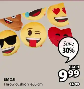 JYSK Emoji Throw cushion offer