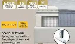 JYSK SCANDI PLATINUM Spring Mattress offer