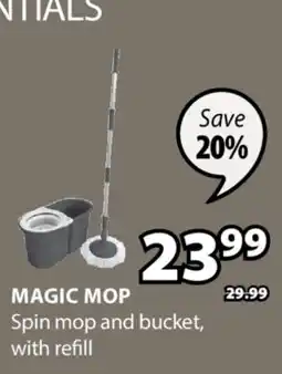JYSK Magic Mop Spin mop and bucket, with refill offer