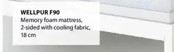 JYSK WELLPUR F90 Memory foam mattress offer