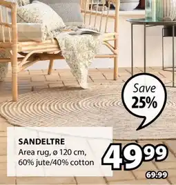 JYSK Sandeltre Area rug offer