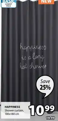 JYSK Happiness Shower curtain offer