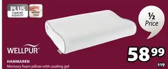 JYSK HAMMAREN Memory foam pillow with cooling gel offer