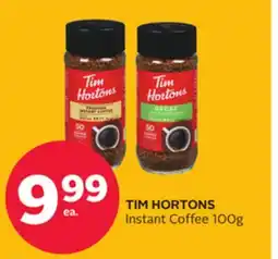 Rexall TIM HORTONS Instant Coffee offer