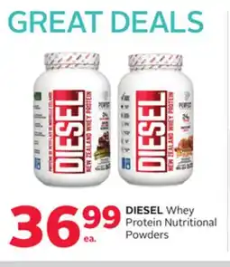 Rexall DIESEL Whey Protein Nutritional Powders offer