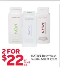 Rexall NATIVE Body Wash offer