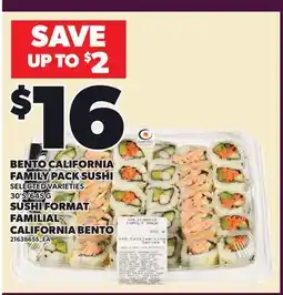 Independent City Market BENTO CALIFORNIA FAMILY PACK SUSHI, 30'S/645 G offer