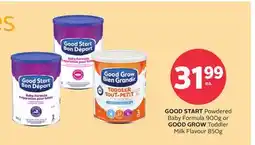 Rexall GOOD START Powdered Baby Formula 900g or GOOD GROW Toddler Milk Flavour 850g offer