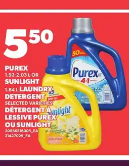Independent City Market PUREX, 1.92-2.03 L OR SUNLIGHT, 1.84 L LAUNDRY DETERGENT offer