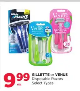 Rexall GILLETTE or VENUS Disposable Razors offer