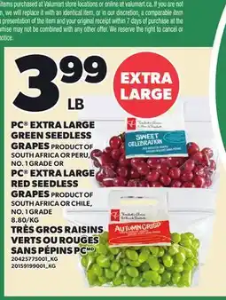 Independent City Market PC EXTRA LARGE GREEN SEEDLESS GRAPES OR PC EXTRA LARGE RED SEEDLESS GRAPES offer