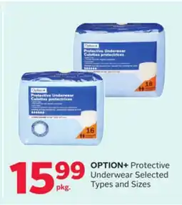 Rexall OPTION + Protective Underwear offer