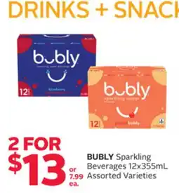 Rexall BUBLY Sparkling Beverages offer