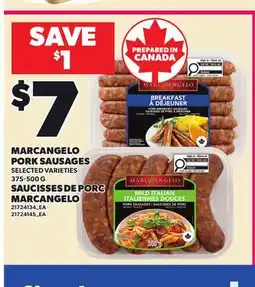 Independent City Market MARCANGELO PORK SAUSAGES offer