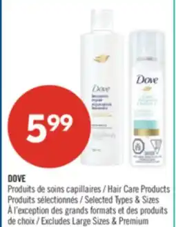 Pharmaprix DOVE Hair Care Products offer
