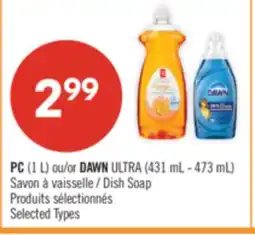 Pharmaprix PC (1 L) or DAWN ULTRA (431 mL - 473 mL) Dish Soap offer