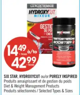 Pharmaprix SIX STAR, HYDROXYCUT or PURELY INSPIRED Diet & Weight Management Products offer