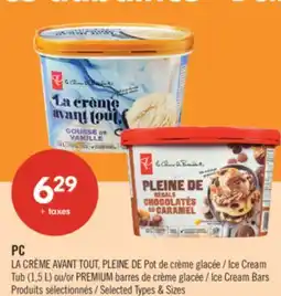 Pharmaprix PC Ice Cream Tub 1,5 L or PREMIUM Ice Cream Bars offer