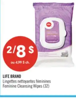 Pharmaprix LIFE BRAND Feminine Cleansing Wipes offer