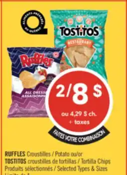 Pharmaprix RUFFLES Croustilles Potato or Tortilla Chips offer
