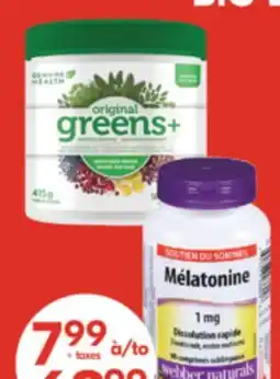 Pharmaprix WEBBER NATURALS or GENUINE HEALTH Natural Health Products offer