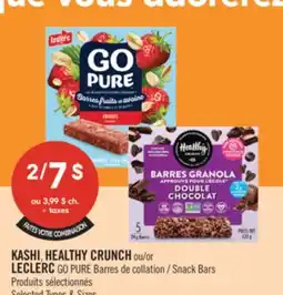 Pharmaprix KASHI, HEALTHY CRUNCH or LECLERC GO PURE Snack Bars offer
