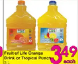 Danforth Food Market Fruit of Life Orange Drink or Tropical Punch offer