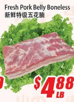 WinCo Food Mart Fresh Pork Belly Boneless offer