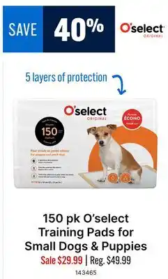 Ren’s Pets Depot O'select Training Pads for Small Dogs & Puppies offer