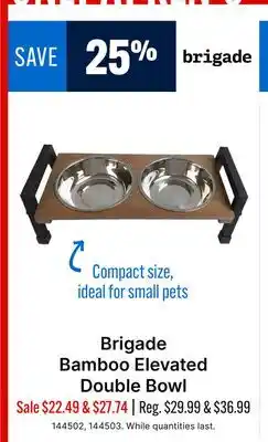 Ren’s Pets Depot Brigade Bamboo Elevated Double Bowl offer