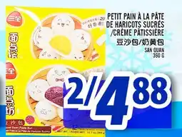 Marché Lian Tai PETIT PAIN À LA PÂTE DE HARICOTS SUCrés /CRÈME PâtISSIERE offer