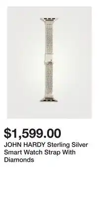 Holt Renfrew JOHN HARDY Sterling Silver Smart Watch Strap With Diamonds offer