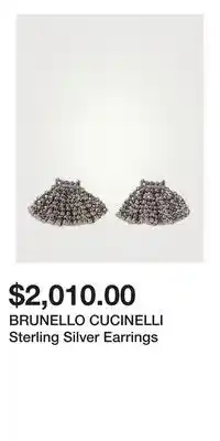 Holt Renfrew BRUNELLO CUCINELLI Sterling Silver Earrings offer