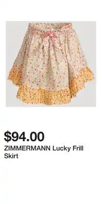 Holt Renfrew ZIMMERMANN Lucky Frill Skirt offer