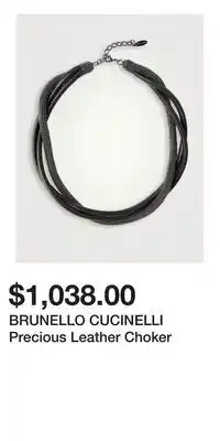 Holt Renfrew BRUNELLO CUCINELLI Precious Leather Choker offer