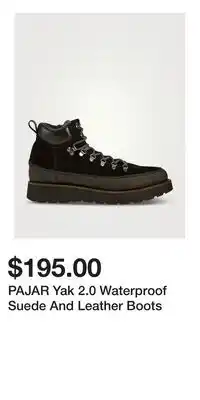 Holt Renfrew PAJAR Yak 2.0 Waterproof Suede And Leather Boots offer