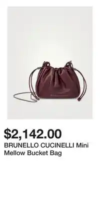 Holt Renfrew BRUNELLO CUCINELLI Mini Mellow Bucket Bag offer