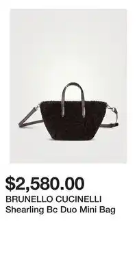 Holt Renfrew BRUNELLO CUCINELLI Shearling Bc Duo Mini Bag offer