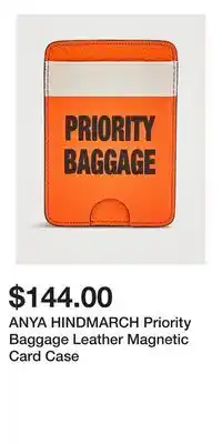 Holt Renfrew ANYA HINDMARCH Priority Baggage Leather Magnetic Card Case offer