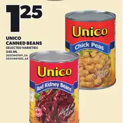 Loblaws UNICO CANNED BEANS offer