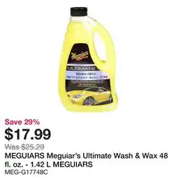 Bumper to Bumper MEGUIARS Meguiar's Ultimate Wash & Wax 48 fl. oz offer