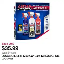 Bumper to Bumper LUCAS OIL Slick Mist Car Care Kit offer