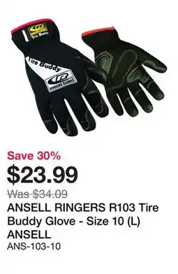 Bumper to Bumper ANSELL RINGERS R103 Tire Buddy Glove - Size 10 (L) offer