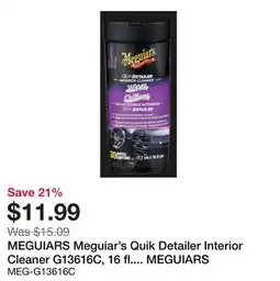 Bumper to Bumper MEGUIARS Meguiar's Quik Detailer Interior Cleaner G13616C, 16 fl. oz. (473 ml), 6/Case offer